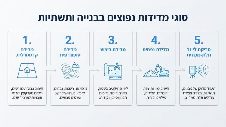 מודד שטח מוסמך מבצע מדידה טופוגרפית בשטח פתוח