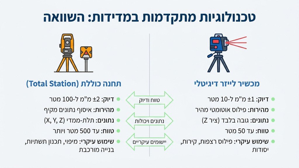 נוצר על ידי מודל בינה מלאכותית Gemini Pro מודד ארנונה מוסמך מבצע מדידות בשטח עם ציוד לייזר