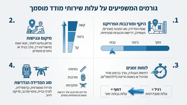 מודד מוסמך מבצע עבודת שטח עם ציוד טוטאל סטיישן מתקדם