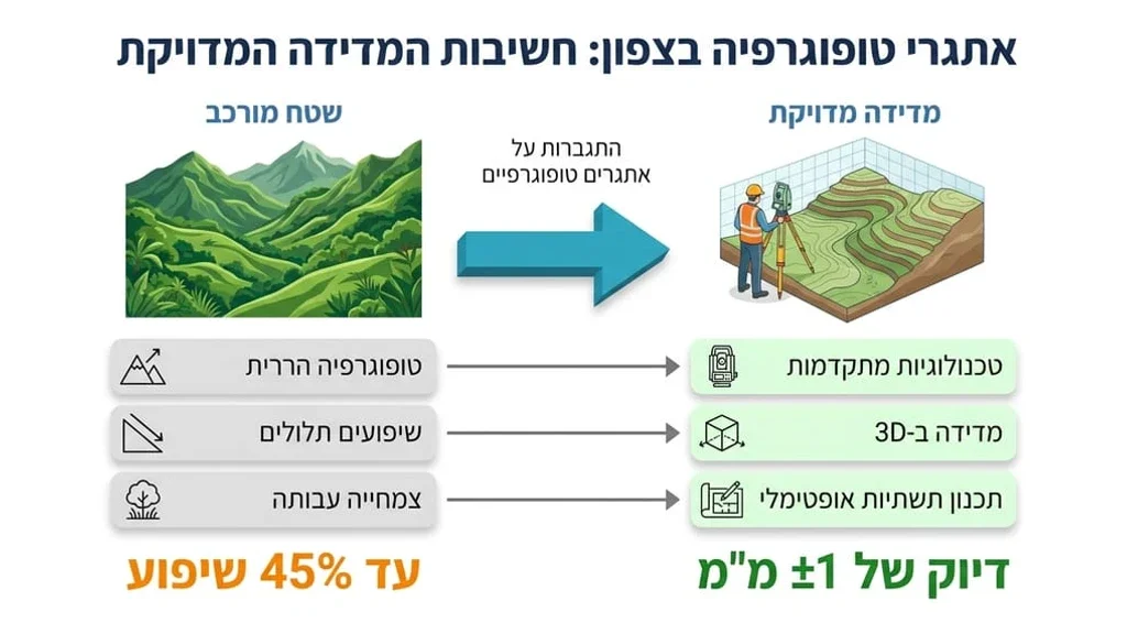 מדידת שטח באזור הררי