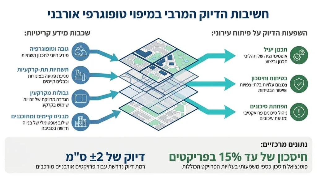 ציוד מדידה טופוגרפי באתר בנייה בשדרות