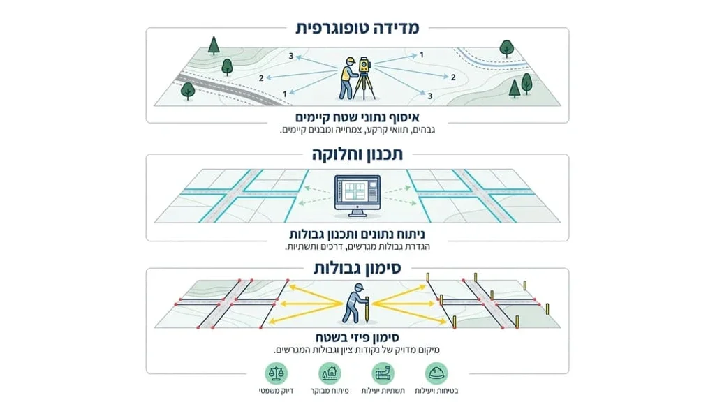 מודד מוסמך מבצע מדידות שטח בעומר